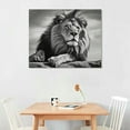 thumbnail image 2 of ONETECH YP0950 Lion Wall Art Brown in Black and White Canvas Wall Art Framed Animal Canvas Prints Painting Pictures Ready to Hang for Living Room Bedroom Kitchen Home and Office Wall Decor, 2 of 4