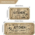 thumbnail image 3 of Kitchen Rules Kitchen Mat Set of 2, Kitchen Mats for Floor, Farmhouse Kitchen Rugs and Mats Non Skid Washable, Decorative Kitchen Floor Mats Non Slip, Kitchen Runner Rug Carpet 17x29 and 17x47 Inch, 3 of 6