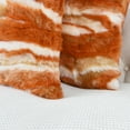 thumbnail image 3 of Home Soft Things Jacquard Faux Fur 2 Piece Throw Pillow Cover Set - Burnt Orange - 20" x 20", 3 of 6