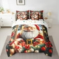thumbnail image 2 of Feelyou Kids Santa Claus Bedding Comforter Set 7pcs, Glitter Xmas Dots Queen Bedding Sets, Dreamy Winter Christmas Reversible Queen Sheet Sets, Luxury Bedroom Decor, 2 of 7