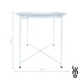 thumbnail image 2 of Mesa Auxilar Moderna de Metal Extensible y Plegable blanco, 2 of 8