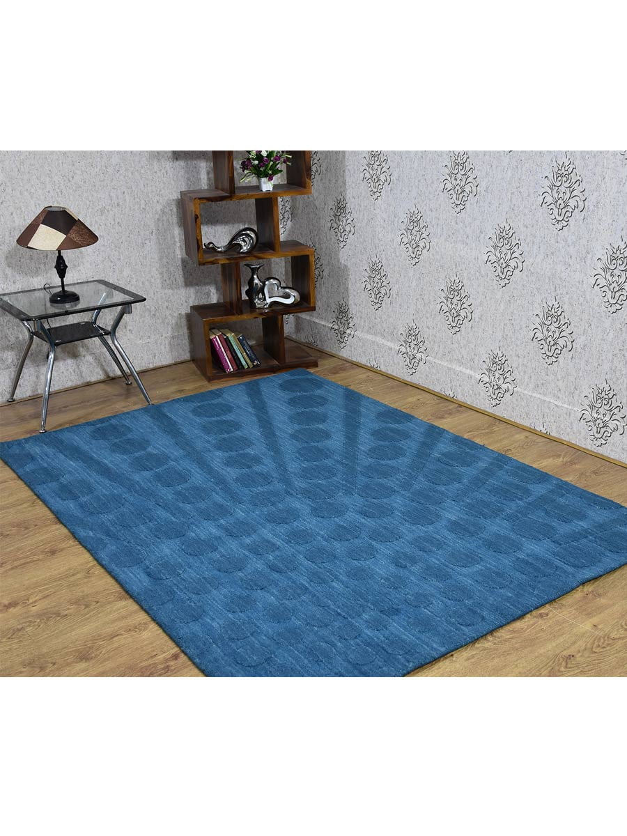 Rugsotic Carpets Hand Tufted Wool 5'x7' Rectangle Area Rug Contemporary