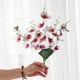 thumbnail image 4 of Decoración del hogar, decoración de habitaciones, decoración de paredes, flores de simulación, 5 tenedores, mariposas, orquídeas, película, mango pequeño, luces de flores, arreglos florales para el ho, 4 of 6