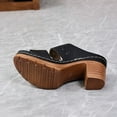 thumbnail image 6 of THDHVS Slippers for Women,Womens Sandals,Women's Fashion Casual Versatile Solid Color Hollow Carved Style Fashion Thick Heel Sandals Black, 6 of 10