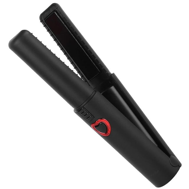 Mini Hair Straightener Negative Ion Home Flat Iron Curler Hair Straightening IronBlack