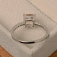 thumbnail image 3 of 1.50Ct Lab Created Morganite Engagement Ring 14K White Gold Plated Silver Cushion Cut, 3 of 3