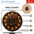 thumbnail image 3 of Steampunk Nixie Tube Clock Wall Decor 10-Inch Silent Wooden Wall Clock, Battery Operated (AA Batteries Not Included), Artistic Home Decor, 3 of 7