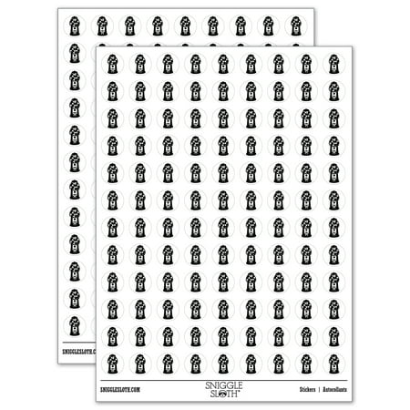 Gumball Machine 200+ Round Stickers - White - Gloss Finish - 0.50" Size