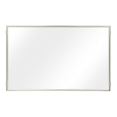 Lavi Industries 50-HFP1008-SA-CL Hinged Frame Sign Panel And Barrier, Satin Aluminum