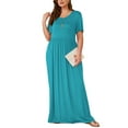 thumbnail image 3 of Asklazy Women's Short Sleeve Loose Plain Maxi Dresses Casual Long Dresses with Pockets,3XL,Mother's Day, 3 of 12