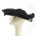 thumbnail image 4 of Slccxzc Fabric Tricorn Pirate Hat Lace Floral Decor Adult Headwear, 4 of 7