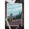 thumbnail image 3 of Adirondacks, New York, Hiker on Mountain (12x18 Wall Art Poster, Room Decor), 3 of 3
