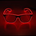 thumbnail image 1 of Light up EL Wire Neon Rave Glasses Glow Flashing LED Sunglasses Costumes for Party, EDM, Halloween(Red), 1 of 3