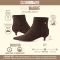 thumbnail image 3 of Cushionaire Barbi Women's Kitten Heel Dress Bootie – Soft Vegan Leather, Memory Foam Padded Insoles and Back Zipper, Spring Boots for Women, 3 of 17