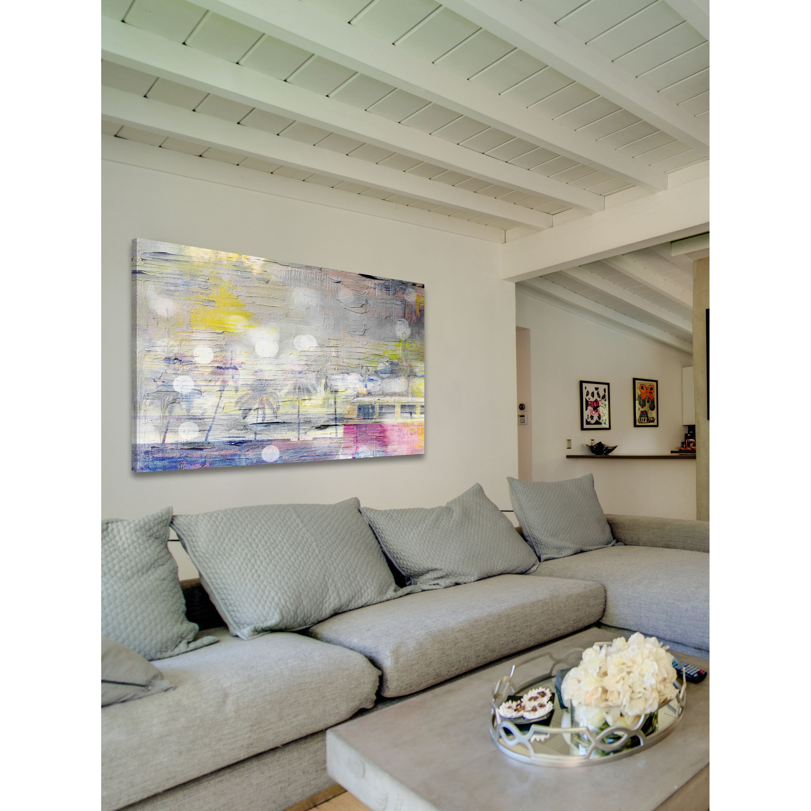 "Sunny Palm Day" Painting Print on Wrapped Canvas