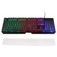 thumbnail image 4 of RGB Wired Keyboard, Illuminated Keyboard 104 Keys Colored Backlight Comfortable Touch With Wrist Rest For Home For Office White, 4 of 8