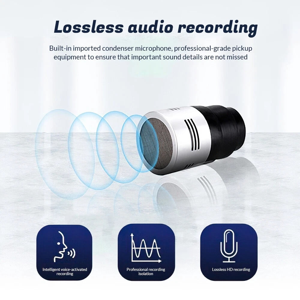 DFITO Digital Voice Recorder with Memory Card, Mini Portable, Long Recording