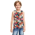 thumbnail image 6 of AUNVITO Boys & Girls Casual Print Sleeveless Round Neck Tank Top for Older Kids (3-15 Years), 6 of 7
