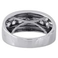 thumbnail image 4 of 10K White Gold Genuine Diamond 7 Stone Channel Set Wedding Ring 10mm Band 1 Ct., 4 of 5