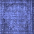 thumbnail image 1 of Ahgly Company Machine Washable Indoor Square Abstract Blue Modern Area Rugs, 3' Square, 1 of 4