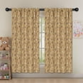 thumbnail image 5 of Blackout Kids Curtains,Brown Christmas Pattern Childrens Insulated Curtains Set Of 2,Bedroom Essentials,Toddler Room Decor 52"x63", 5 of 5