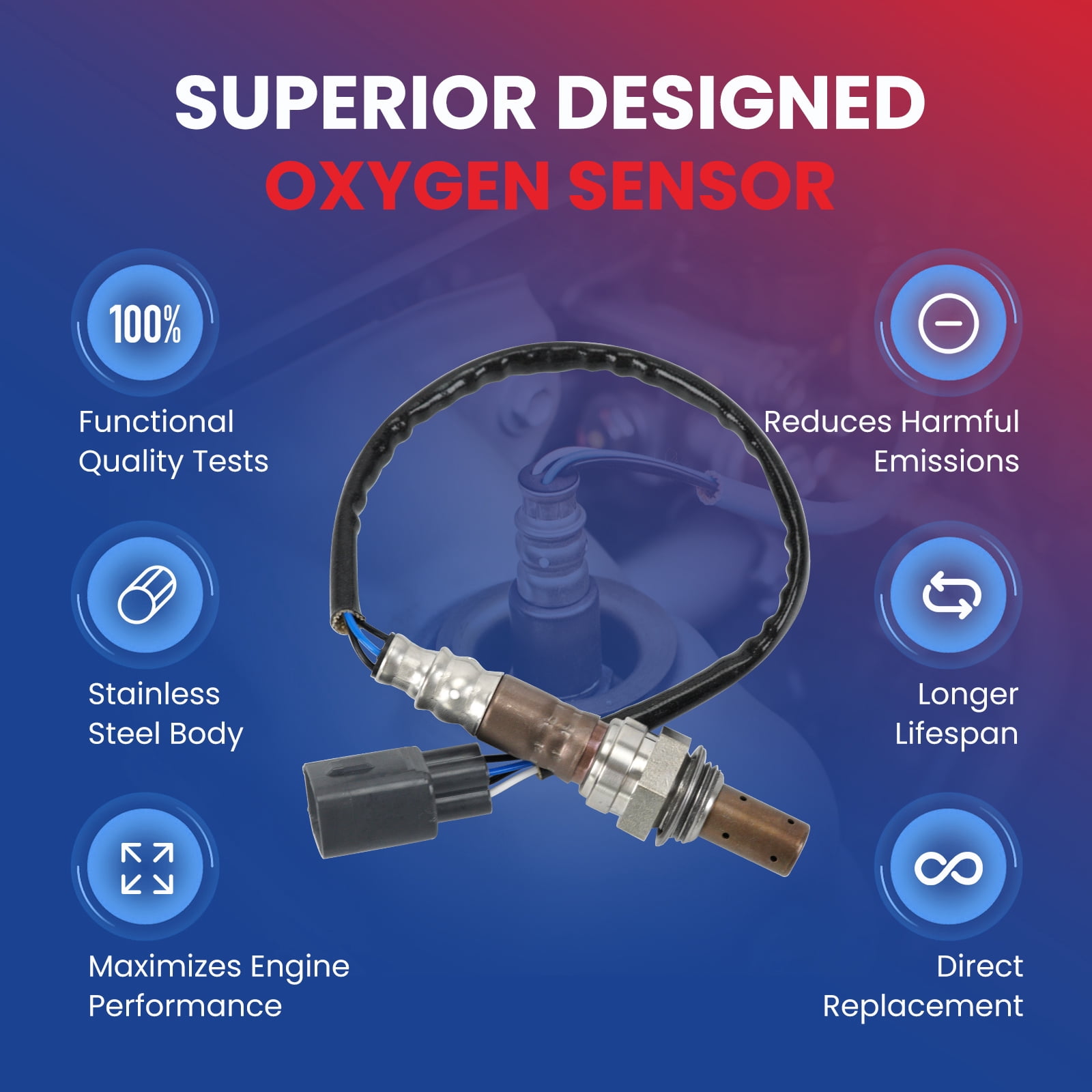 MOCA AUTOPARTS 234-9021 Upstream O2 Sensor Oxygen Sensor Fit for 2000-2004 Toyota Avalon 3.0L & 2001-2003 Toyota Sienna Solara 3.0L