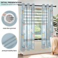 thumbnail image 3 of Yayeee Window Curtains Light Filtering 63"x52" Grommet Panel Pair Home Living Room Decor, Blue Rabbits, 3 of 7