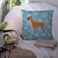 thumbnail image 3 of Winter Snowflake Dog Profile Art Fabric Decorative Pillow, 3 of 4