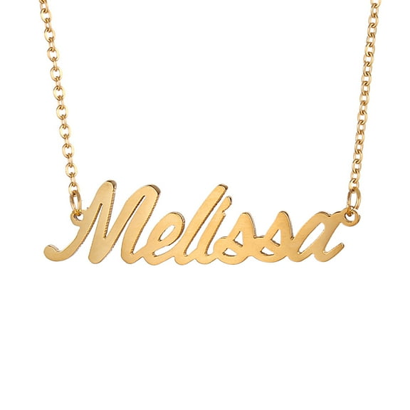 18k Gold Plated Signature Handwritten Melissa Name Necklace Jewlery Best Friend Gifts