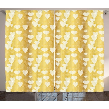Romantic Curtains 2 Panels Set Overlapping Diagonal And Straight
