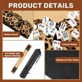 thumbnail image 2 of Mahjong Mat 31.5" x 31.5" Leopard Print Elegant Leafy Frame Design Non-Slip Noise Reduction Mahjong Tiles Table Cover for Dominoes Poker Card Board and Tile Games, 2 of 8