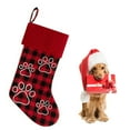 thumbnail image 6 of Pet Christmas Stockings for Dogs Cats, Christmas Pet Stocking Socks Dog Cat Paw Plaid Xmas Tree Hanging Ornament Gift, 6 of 7