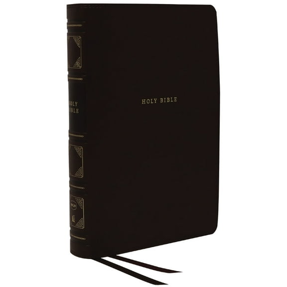 Nkjv, Reference Bible, Classic Verse-By-Verse, Center-Column, Leathersoft, Black, Indexed, Red Letter Edition, Comfort P, (Hardcover)