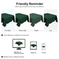 thumbnail image 7 of PiccoCasa Square Polyester Tablecloth for Indoor Outdoor 55x55 Inches Green, 7 of 7