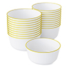 White with Gold Rim
