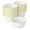 White with Gold Rim, variant on Crown Display White Plastic Bowls 16 Oz 30 Count | Large Heavy Duty Disposable Party Bowls