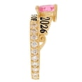 thumbnail image 2 of JackAni 14k Yellow Gold Simulated Tourmaline October Birthstone Gorgeous 2026 Graduation Ring - Size 8.00, 2 of 5