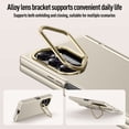 thumbnail image 3 of Dteck for Samsung Galaxy Z Fold 6 Case with Hinge Protector & Camera Ring Kickstand,Luxury PU Leather Hard PC Phone Case Full Body Shockproof for Samsung Z Fold6,Blue+Privacy Screen Protector, 3 of 5