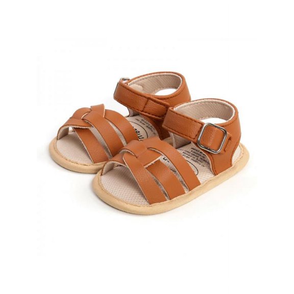 Orchip Baby Boys Girls Summer Sandals, PU Leather Non-slip Sole Infant Toddler First Walkers Outdoor Shoes