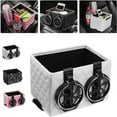 thumbnail image 4 of Boîte de Rangement Accoudoir de Voiture en Acier Inoxydable et ABS, 2 Porte-Gobelets, Organisateur Multifonctionnel, 4 of 6