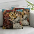 thumbnail image 3 of Acheng The Moon Sun Flannel Throw Pillow Case,Daughter Sister Astrology Lovers Gifts, Mom, Gifts,Cushion Cover for Sofa Couch Bed Girl Room College Dorm,Set of 2 White(Two Size Print) 18x18in, 3 of 7