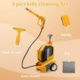 thumbnail image 4 of Kids Electric Car Wash Toy Set, Toddler Pretend Play Cleaning Kit with Towel, Rag & Sponge, Realistic Water Flow for Motor Skill Development, 4 of 8