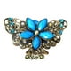 thumbnail image 4 of Señoras chica Rhinestone pelo agarre garra aleación abrazadera Clip mariposa flor sombreros Azul jinwen Abrazaderas de pelo de la mujer, 4 of 5