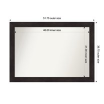 Amanti Art Custom Framed Wall and Bathroom Mirror (36.75 x 51.75 in.), Furniture Espresso Frame