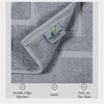 thumbnail image 4 of Feather and Stitch New York Modern Solid Print Grey 100% Premium Ring-Spun Long-Staple Cotton Bath Mats, 30" x 21", Fade Resistant (2 Count), 4 of 4