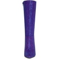thumbnail image 5 of BLISSFUL STEP Valentine's Women's Sparkle Glitter Stiletto Heel Knee High Boots Purple 6, 5 of 6