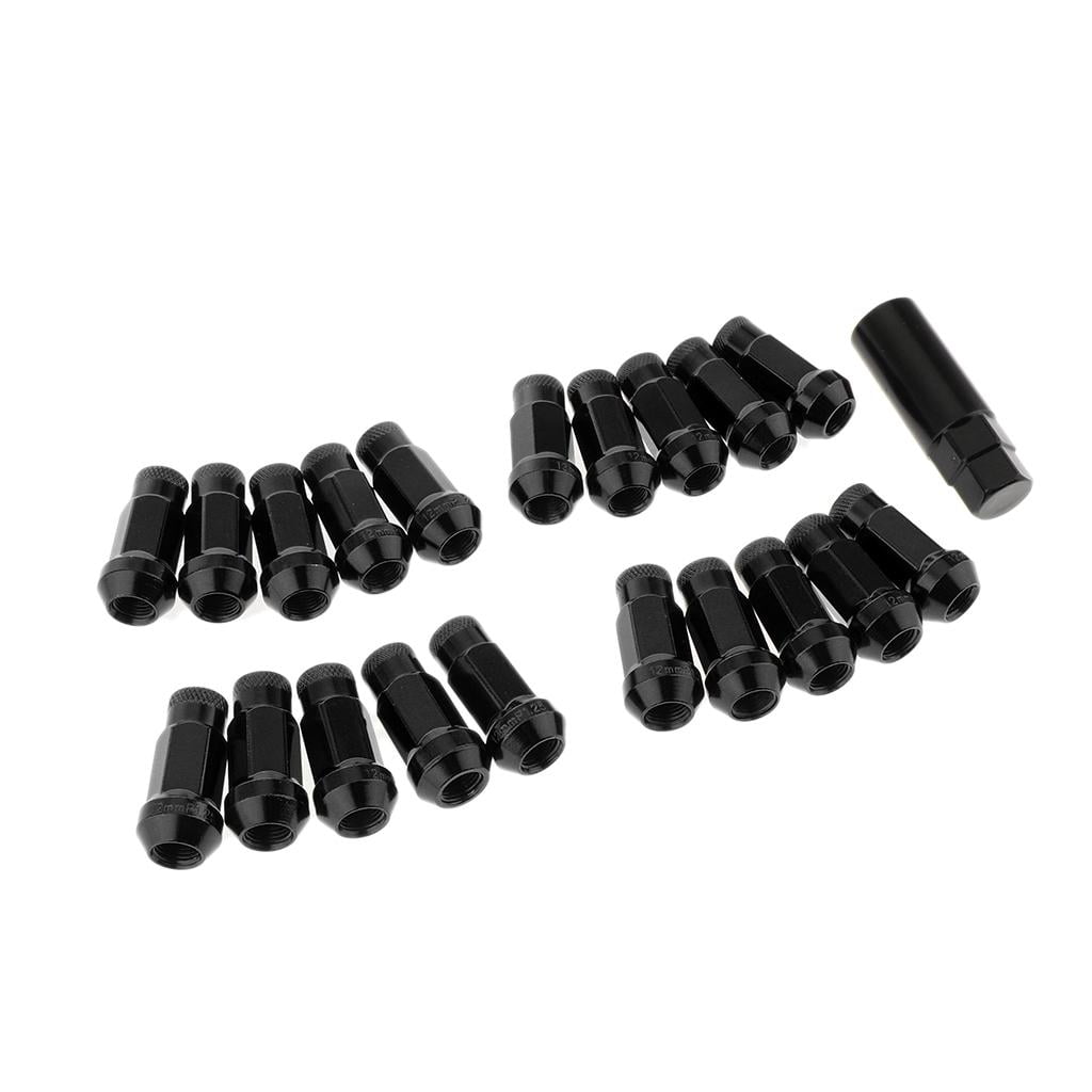 Ximing Racing Tuner Lug Nuts Extended M12x1.25mm 20pcs 60mm Wheel