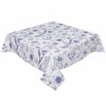 thumbnail image 2 of Elegant Purple Flowers Tablecloth Square Table Cloth 60x60 , Waterproof Tablecloth Outdoor Table Cloth, Spring Floral Botanical Summer Washable Table Cover for Kitchen Dining Party, 2 of 8