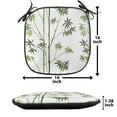 thumbnail image 5 of Bamboo Print Chair Seating Cushion Set of 6, Simple Exotic Foliage Leafy Japanese Tree Plants in Nature Tones, Seat Pads for Office with Anti-slip Backing, 16"x16", Olive Green Evergreen, by Ambesonne, 5 of 7