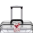 thumbnail image 5 of Pofeuu Textured Heart Abstract Art Print Luggage Tags, Privacy Cover ID Label with Stainless Steel Loop and Address Card for Travel Bag Suitcase-2 PCS, 5 of 5